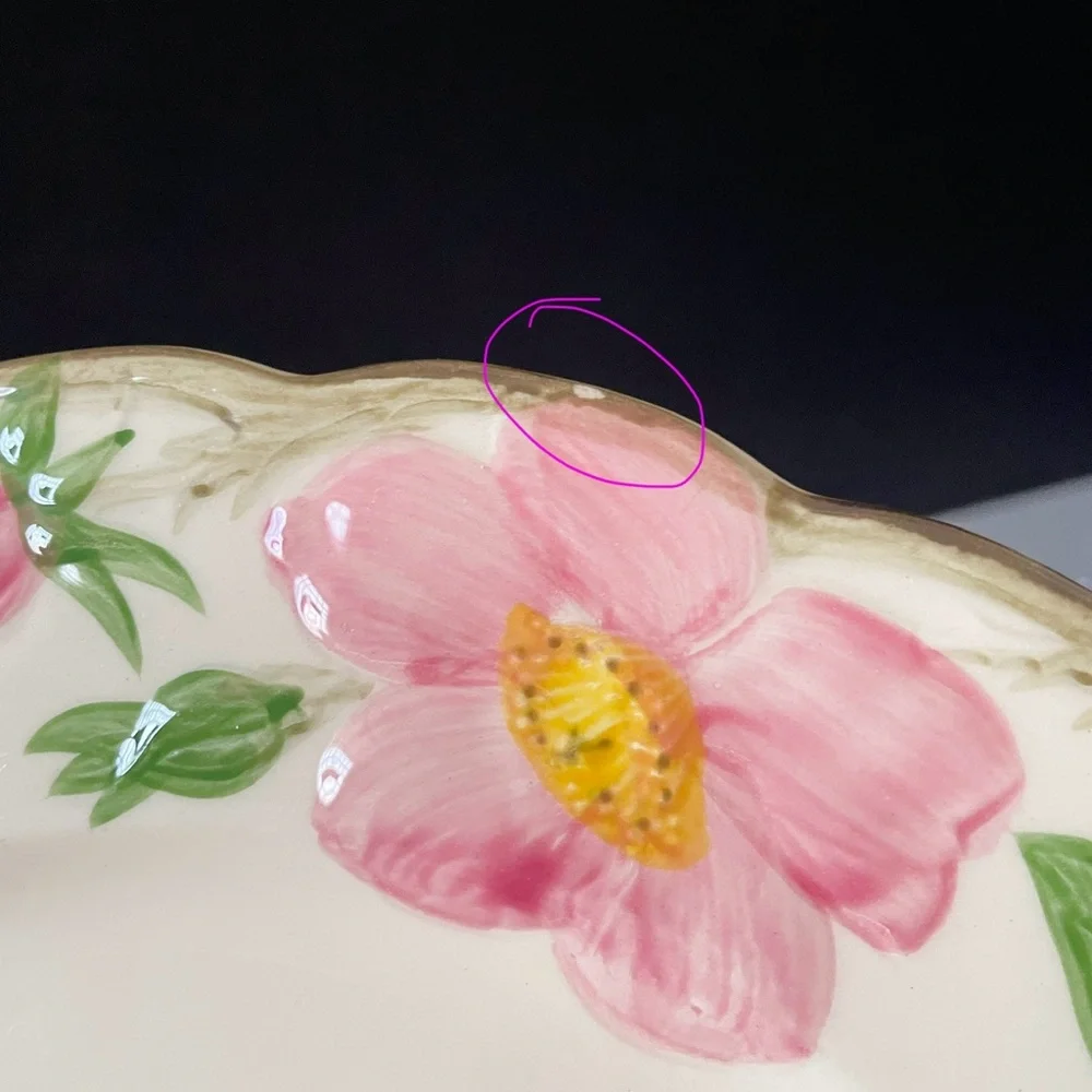 SET of 2 Vintage Desert Rose Dinner Plates by Franciscan